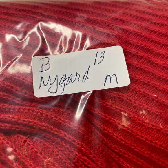 Peter Nygard Cardigan Sweater Womens Medium Open Front Long Flowy Asymmetric Red - Picture 14 of 14